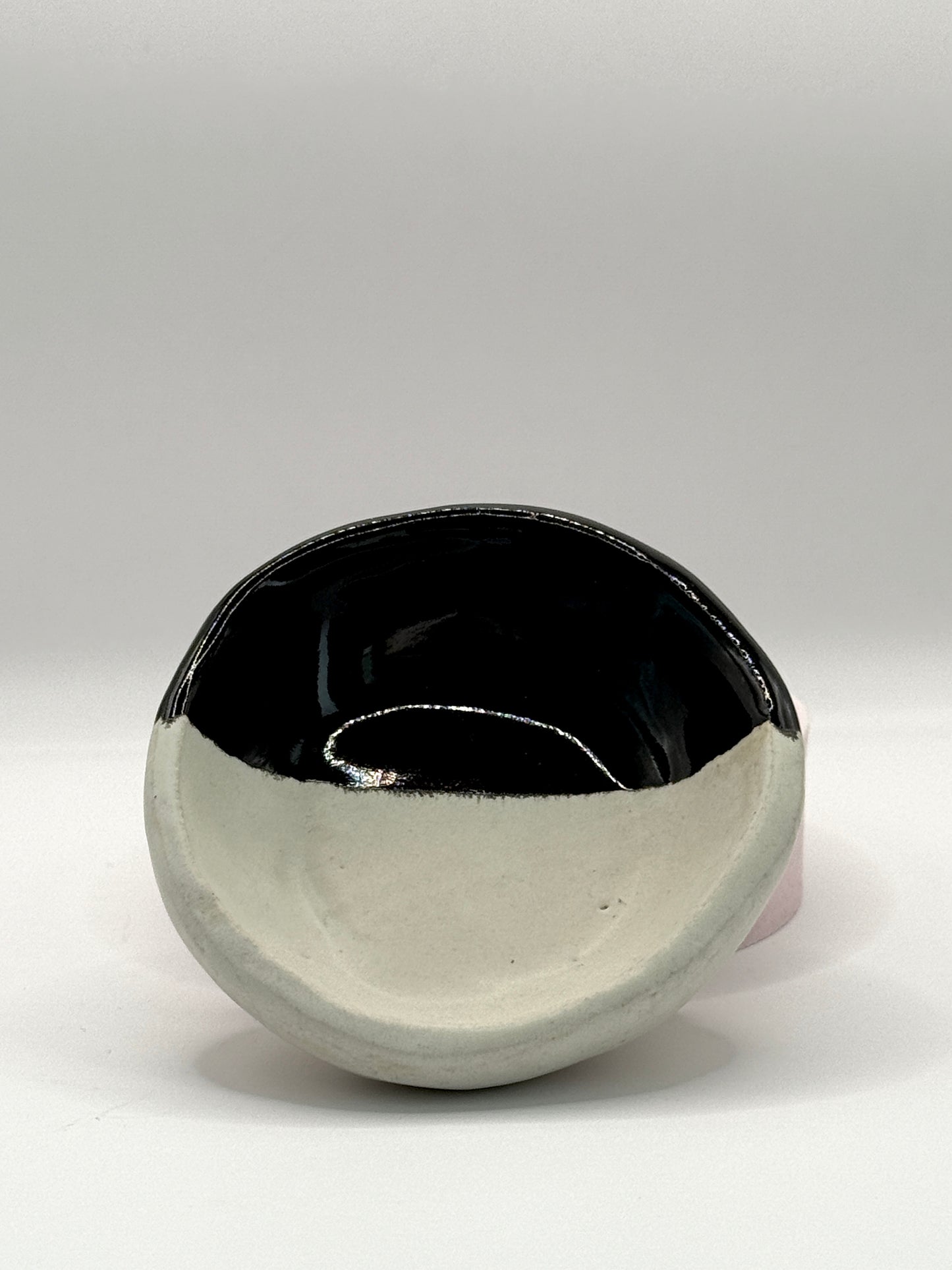 Small Black and White Ceramic Bowl – “Cookie” Vessel by Bunzy