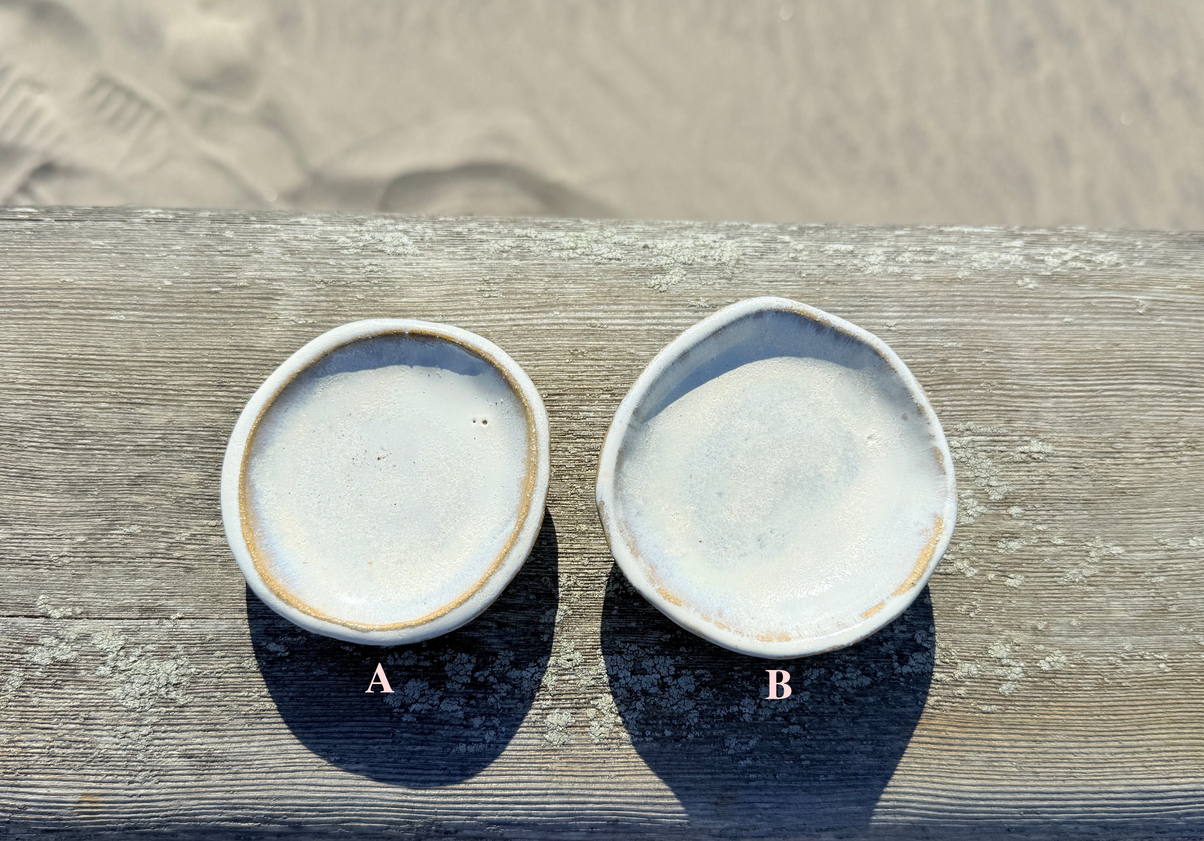 White Ceramic Trinket Tray – Handmade Minimalist Dish by Bunzy