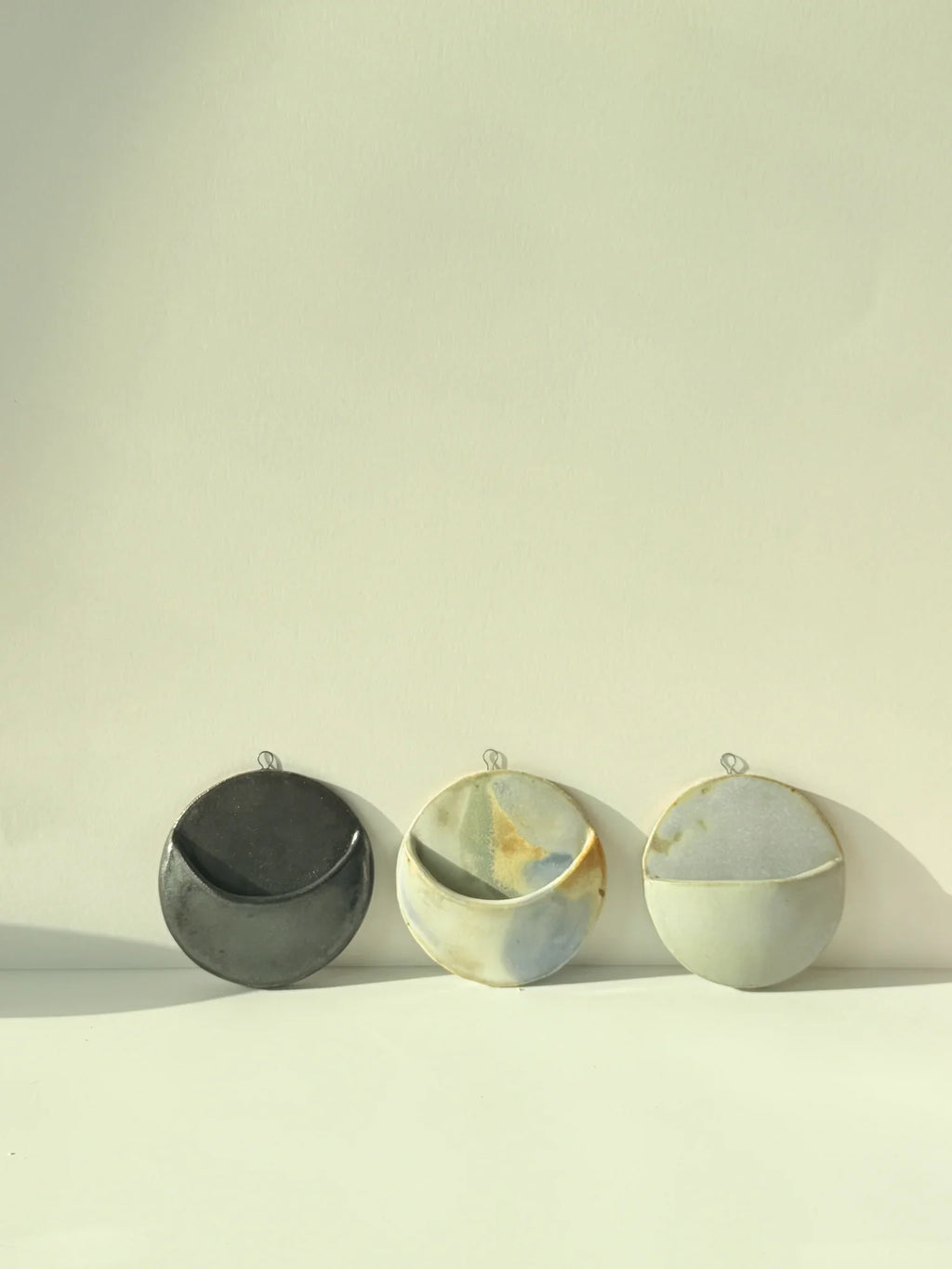 Moon Phase Wall Pocket – Ceramic Wall Hanging Planter & Vase