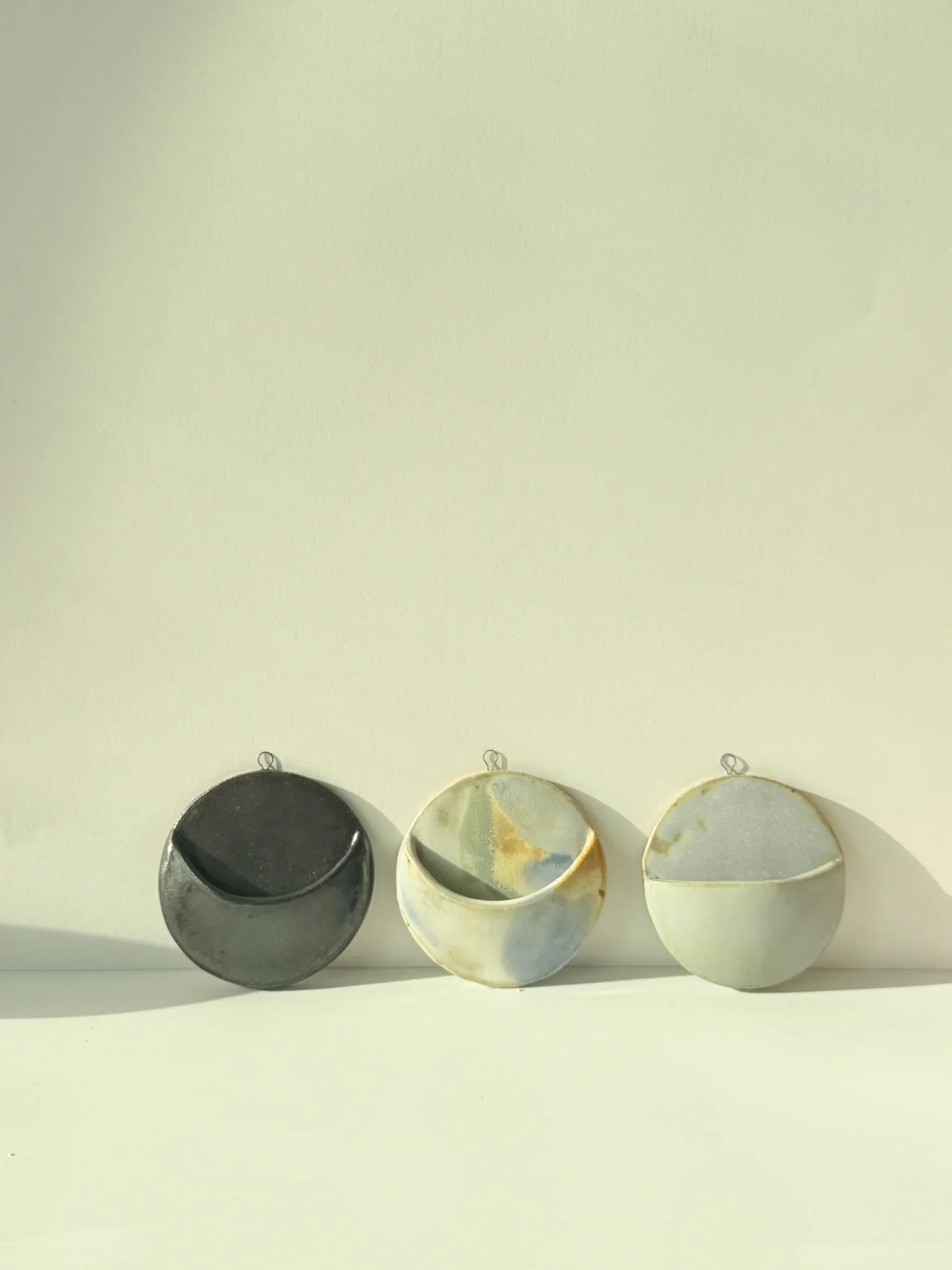 Moon Phase Wall Pocket – Ceramic Wall Hanging Planter & Vase