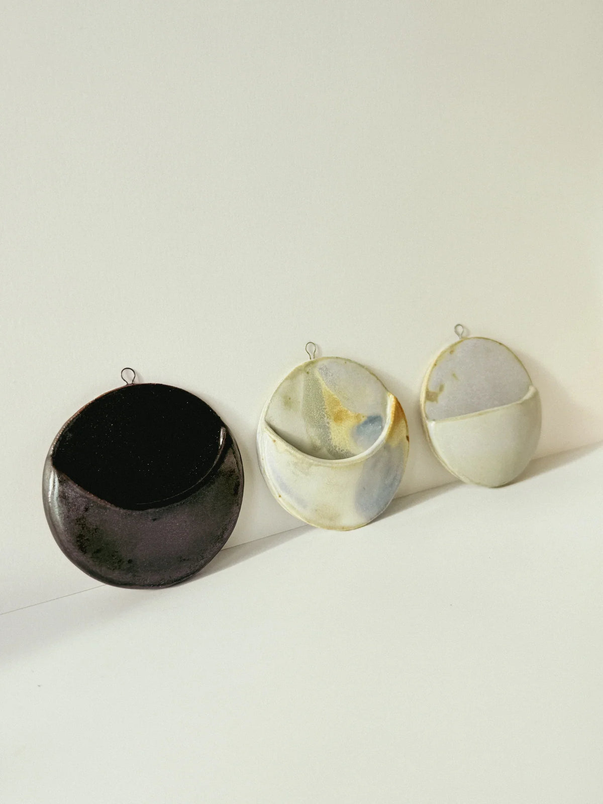 Moon Phase Wall Pocket – Ceramic Wall Hanging Planter & Vase