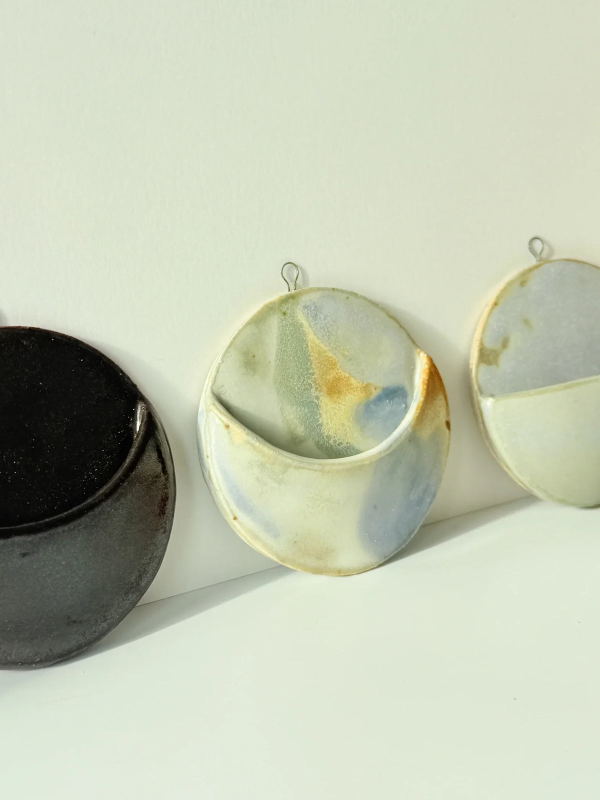 Moon Phase Wall Pocket – Ceramic Wall Hanging Planter & Vase