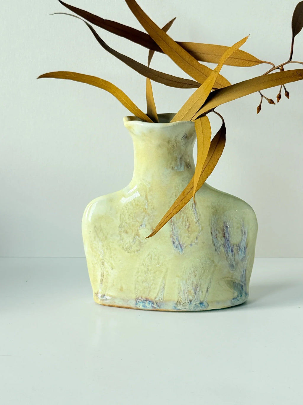 Stamped Texture Bud Vase – Handmade Ceramic Vase (Periwinkle, Rust, or Butter)
