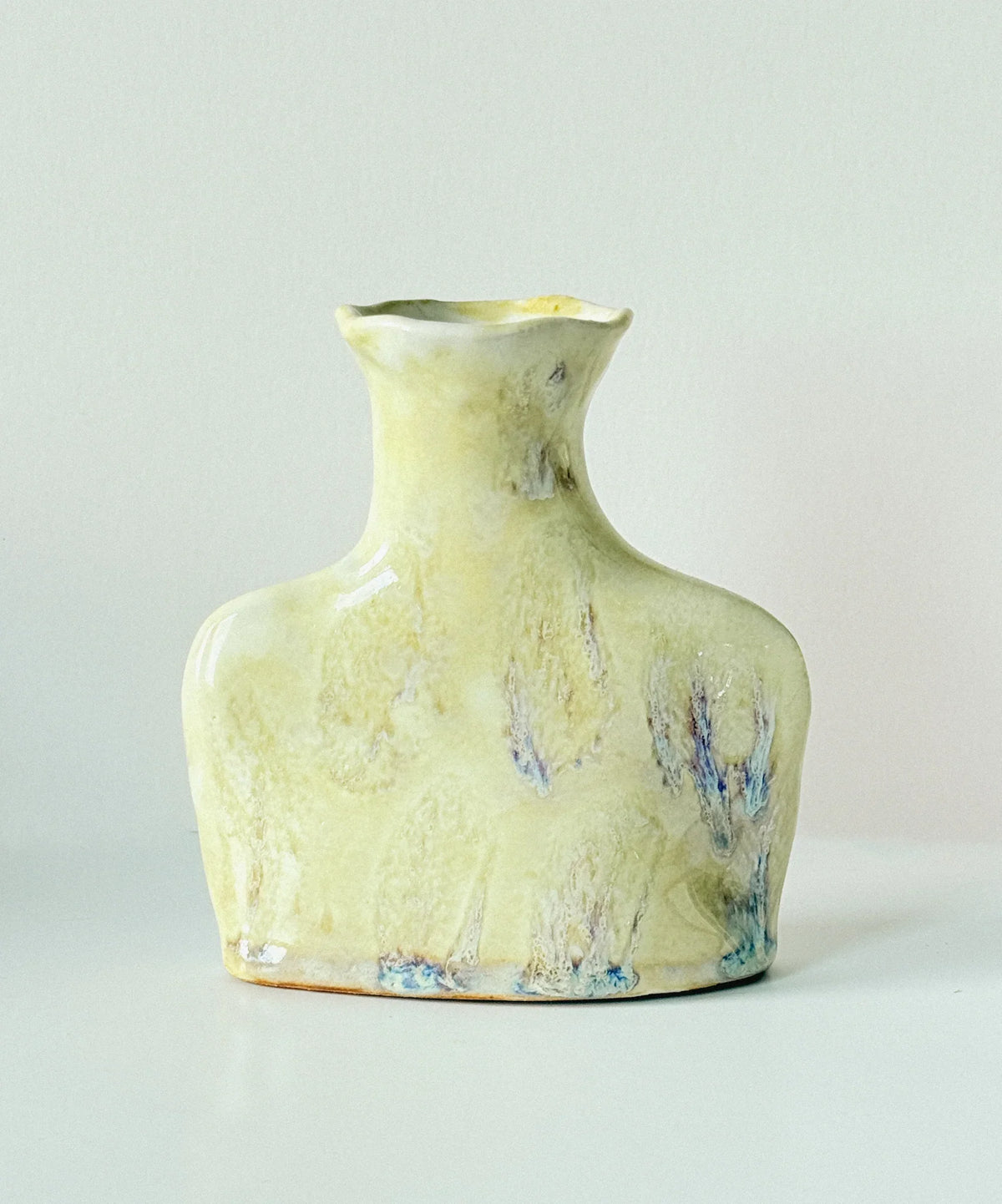 Stamped Texture Bud Vase – Handmade Ceramic Vase (Periwinkle, Rust, or Butter)