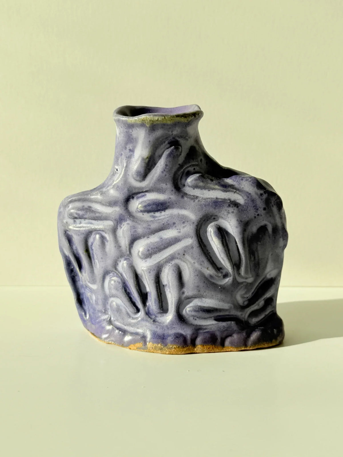 Stamped Texture Bud Vase – Handmade Ceramic Vase (Periwinkle, Rust, or Butter)
