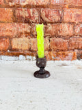 Brown & Green / Brown Ceramic Taper Candle Holder — Handbuilt Stoneware, Two Sizes