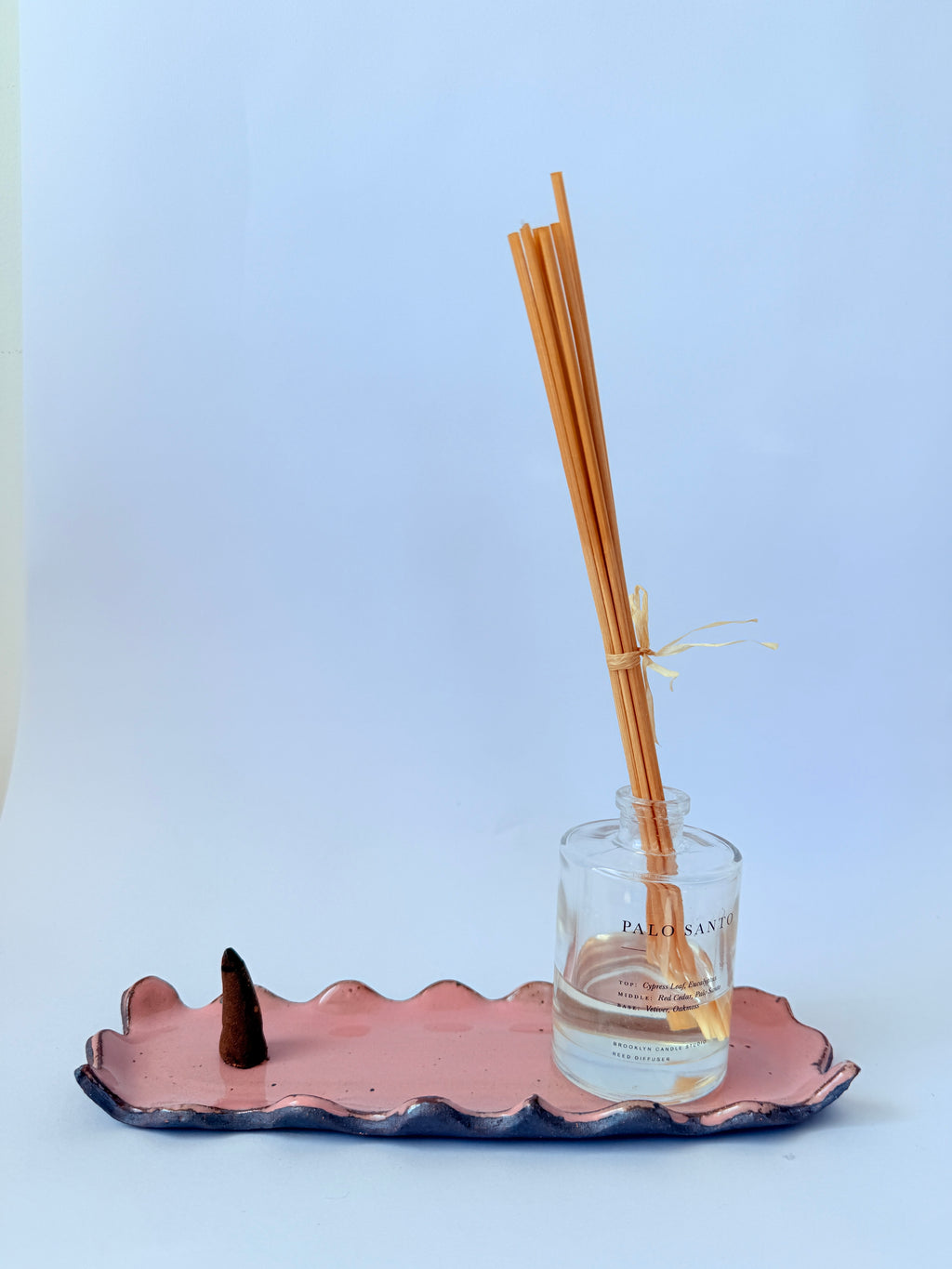 Pink Ceramic Wavy Tray – Handmade Stoneware Dish – Organic Pottery Jewelry Tray
