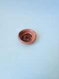 Pink Ceramic Mini Dish — Handbuilt Stoneware, Incense Holder or Swirl Trinket