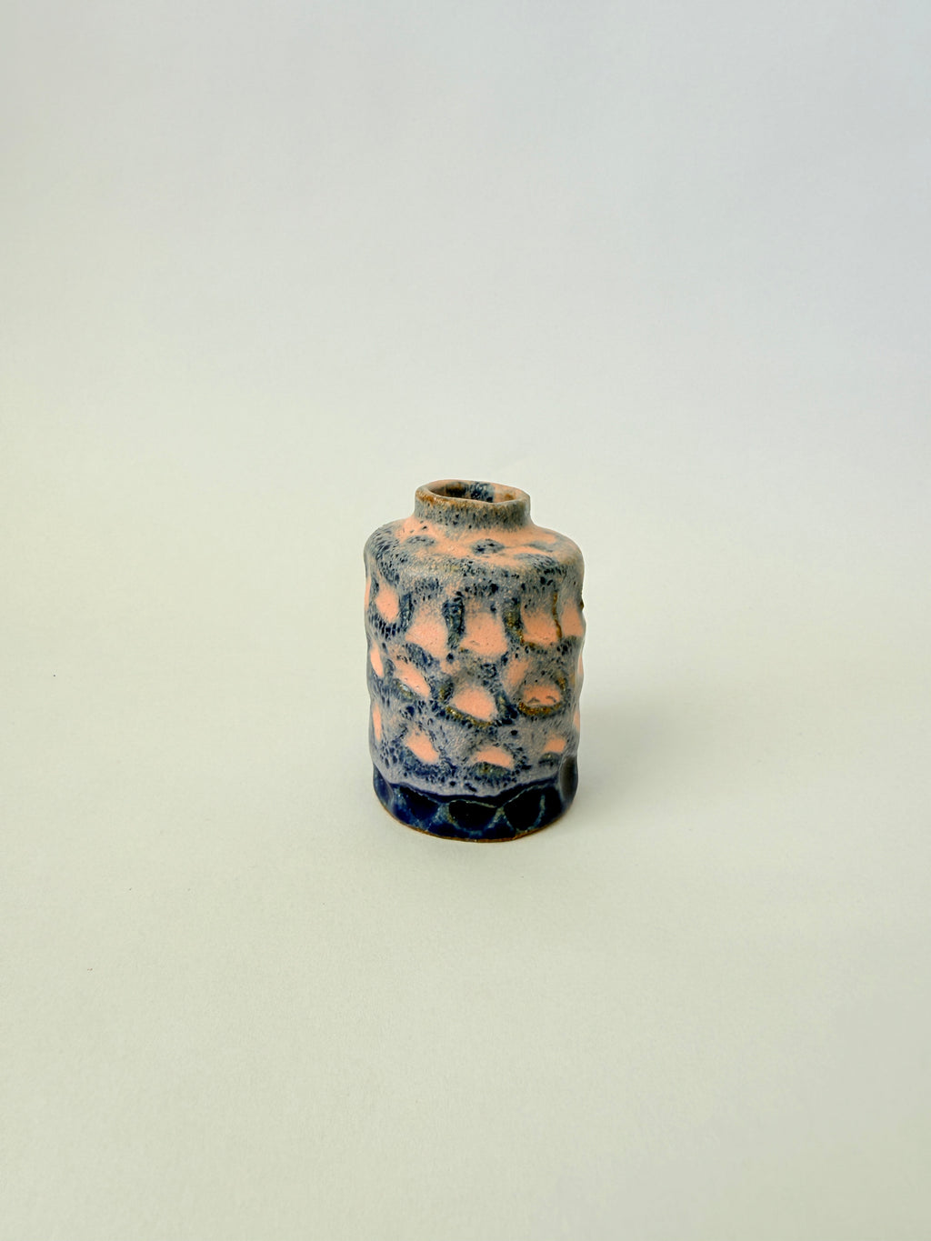 Pink & Blue Ceramic Potion Vessel — Handbuilt Stoneware, Two Sizes