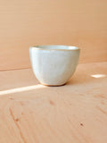 White Ceramic Drinking Vessel — Handbuilt Stoneware, Matte or Gloss Finish