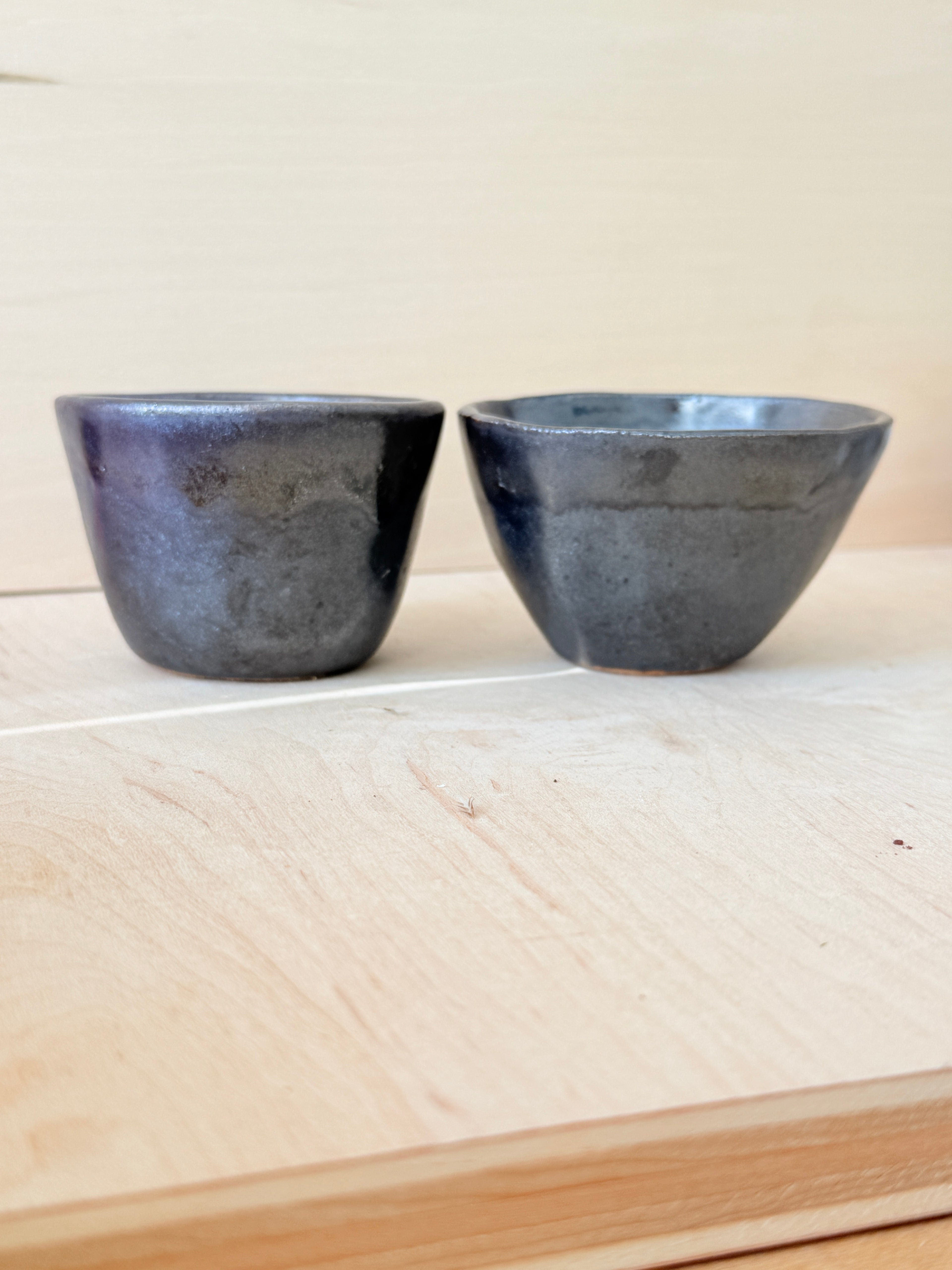 Metallic ceramic latte cups