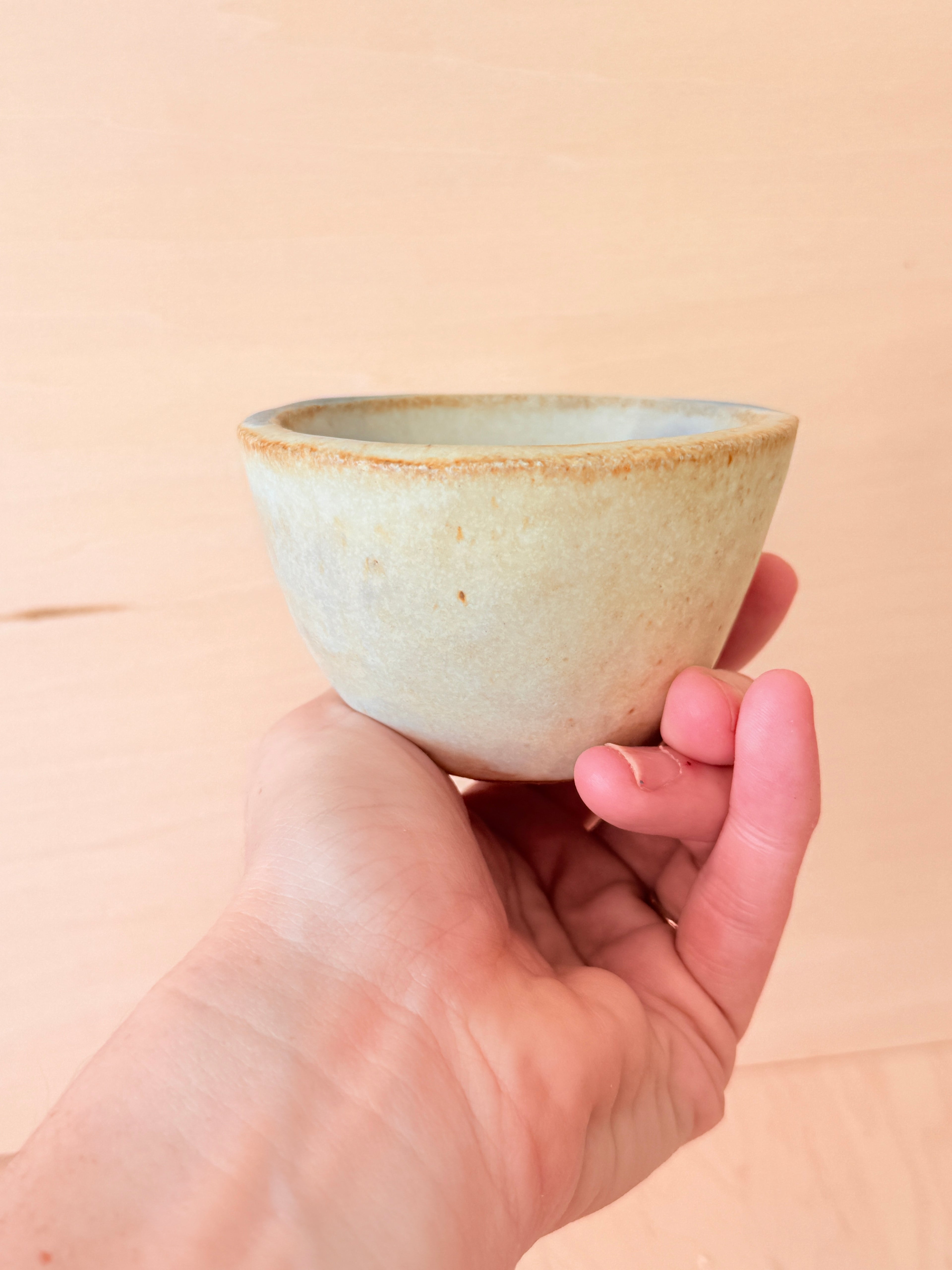 White Ceramic Drinking Vessel — Handbuilt Stoneware, Matte or Gloss Finish
