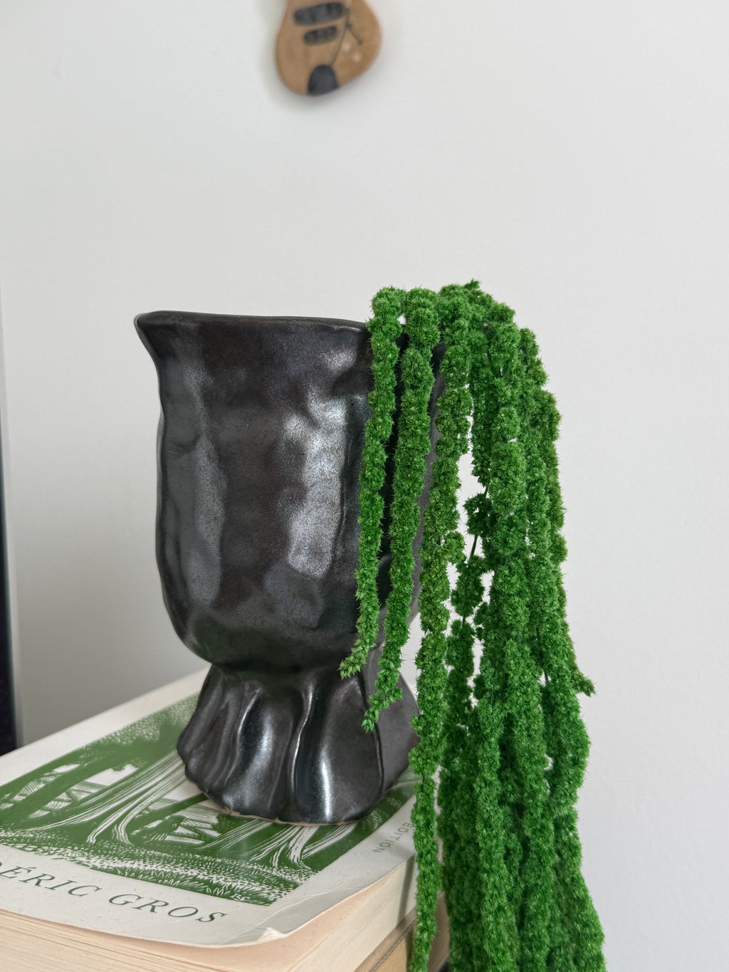 Metallic Ceramic Goblet — Handbuilt Stoneware with Sculpted Base
