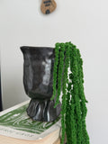 Metallic Ceramic Goblet — Handbuilt Stoneware with Sculpted Base
