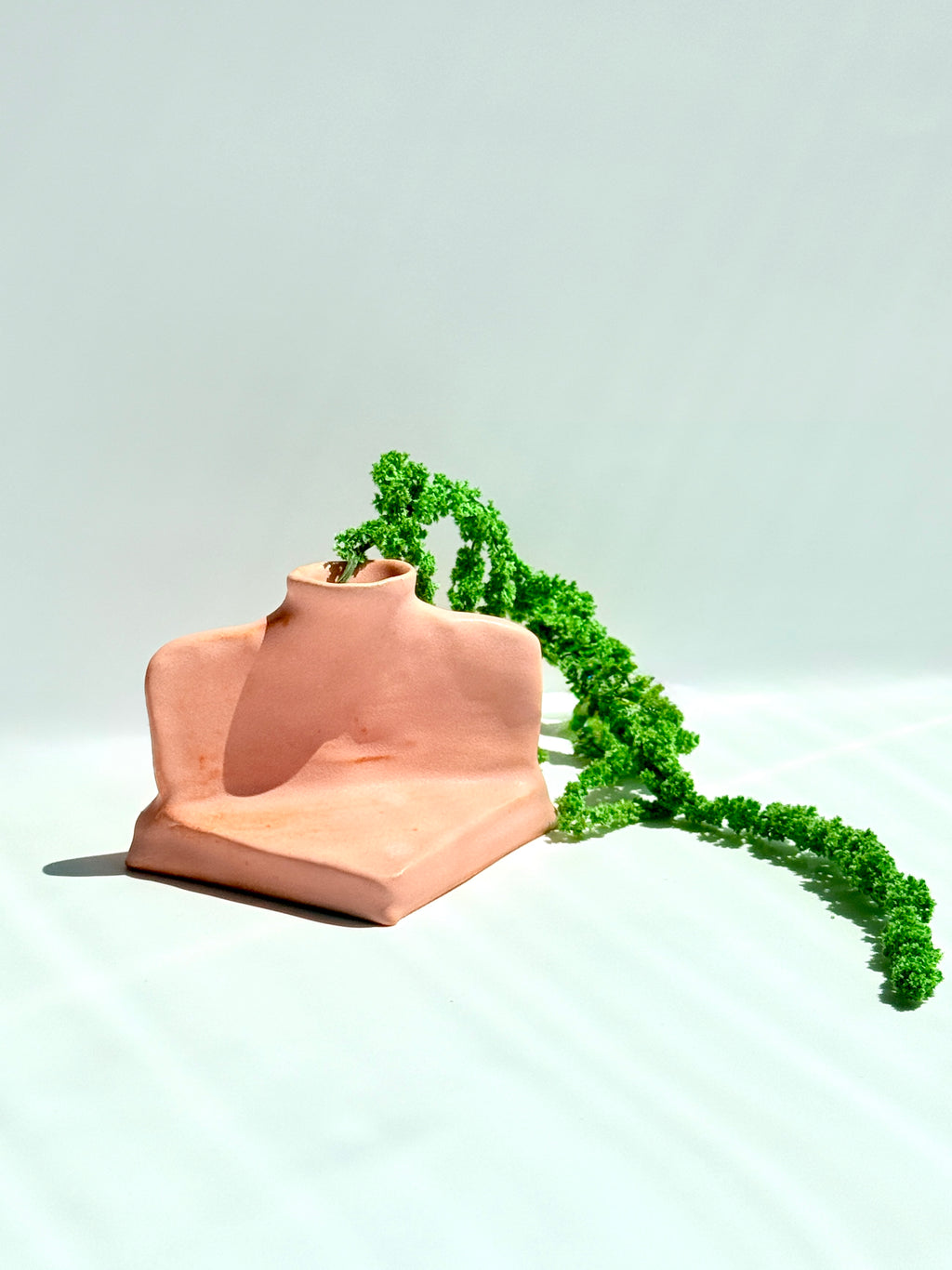 Pink Vase | Modern Sculptural Ceramic Vase | Small Geometric Bud Vase