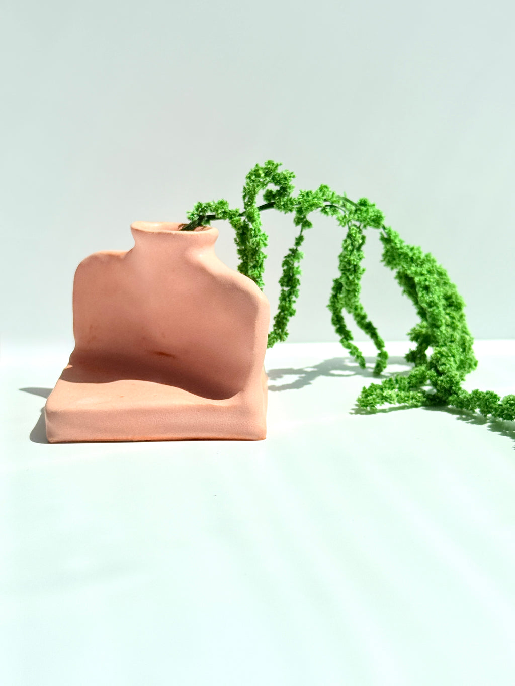 Pink Vase | Modern Sculptural Ceramic Vase | Small Geometric Bud Vase