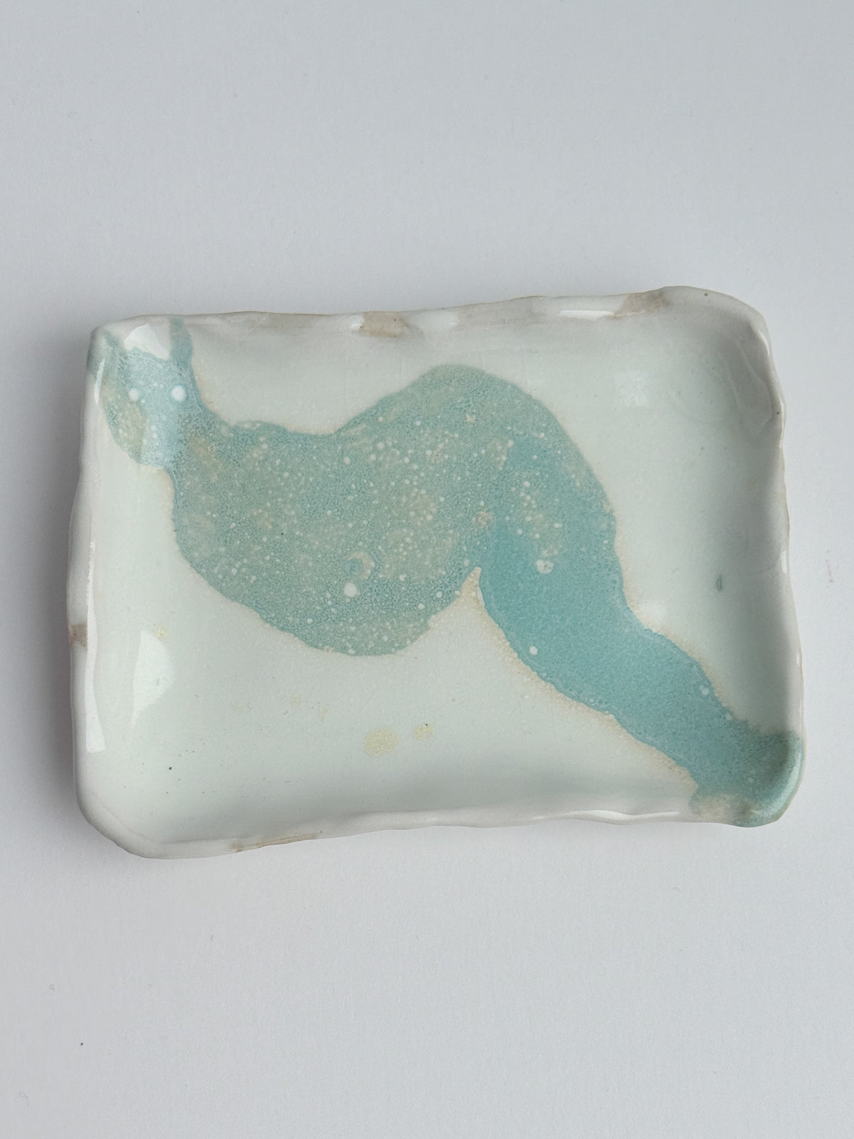 Sea Glass Porcelain Tray — Handbuilt, Two Shapes