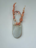 Handbuilt Ceramic Wall Pocket Vase for Dried Flowers
