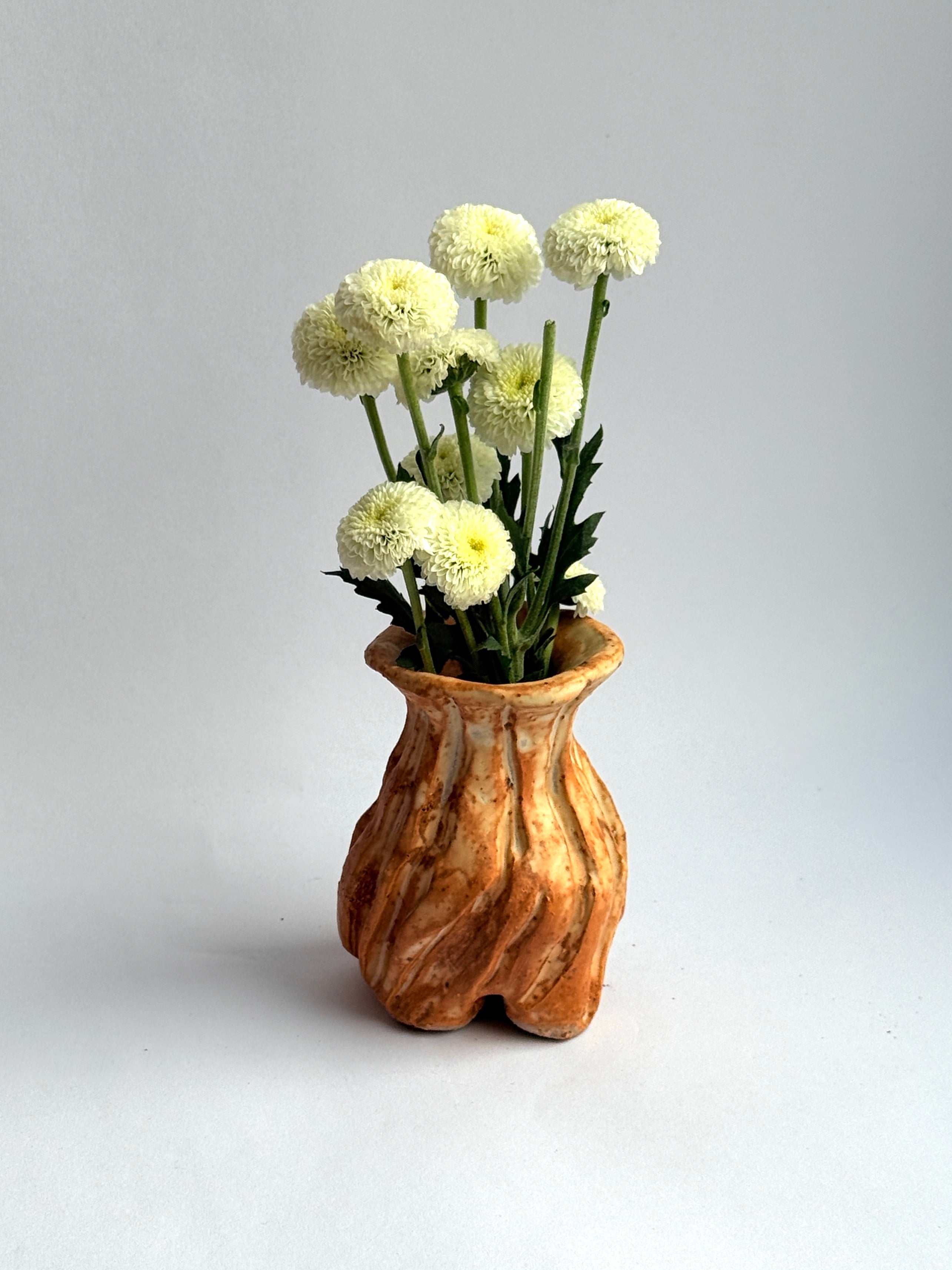 Handmade Ceramic Bud Vase – Palazzo Stoneware Vase with Sculpted Texture