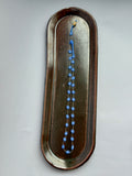 Metallic Ceramic Oval Tray — Handbuilt Stoneware Catch-All
