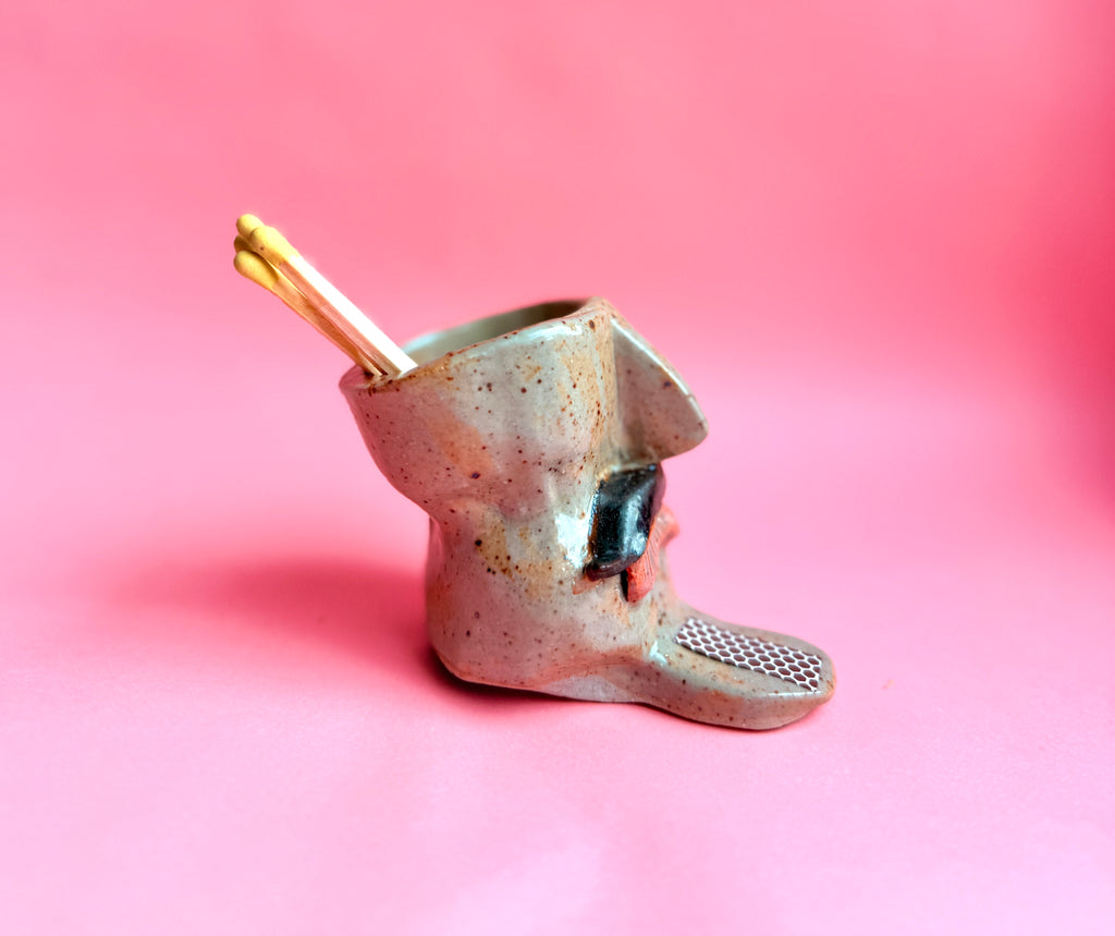 mustache man-shaped match striker by