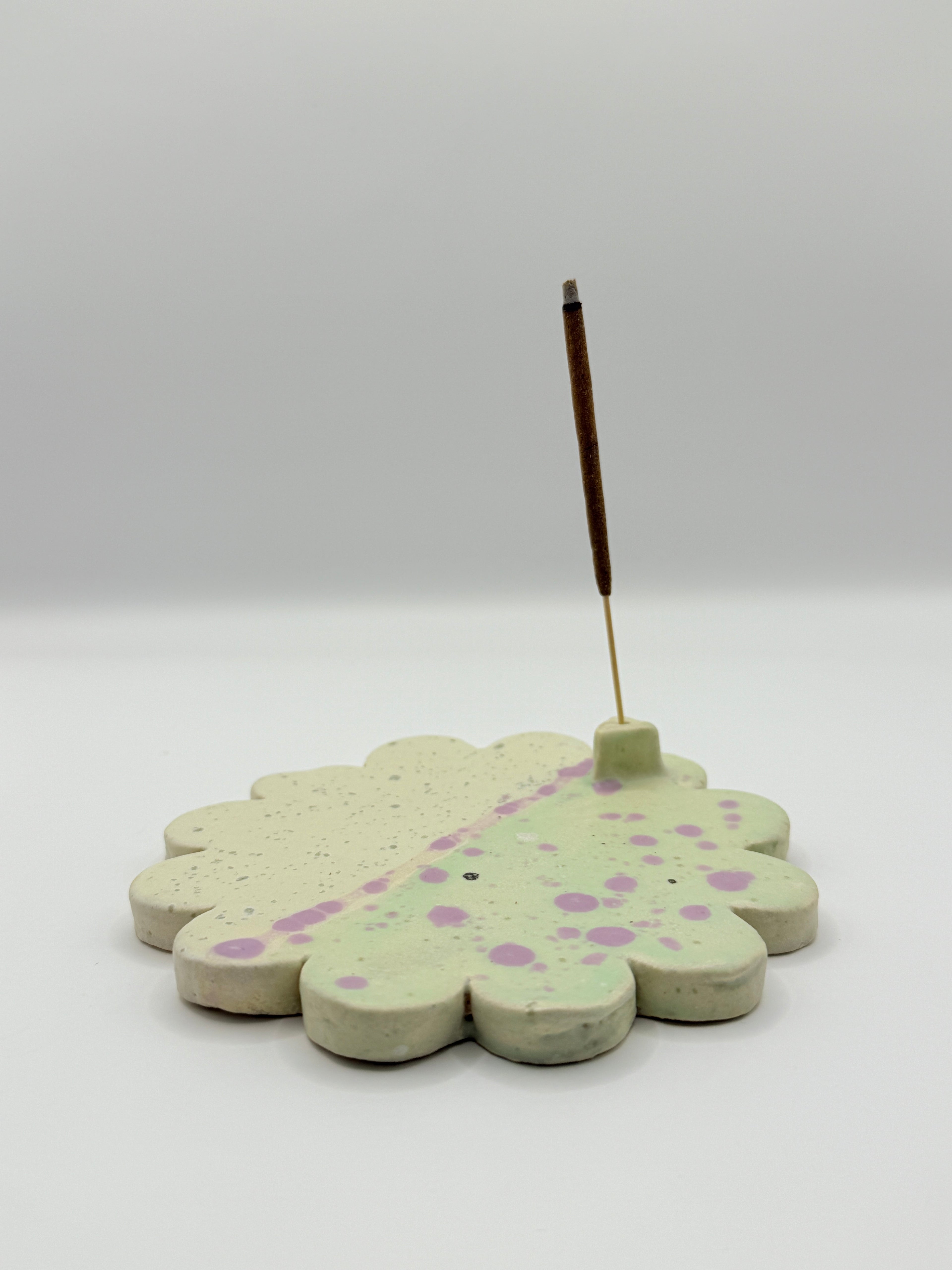 Handmade Floral Ceramic Incense Holder