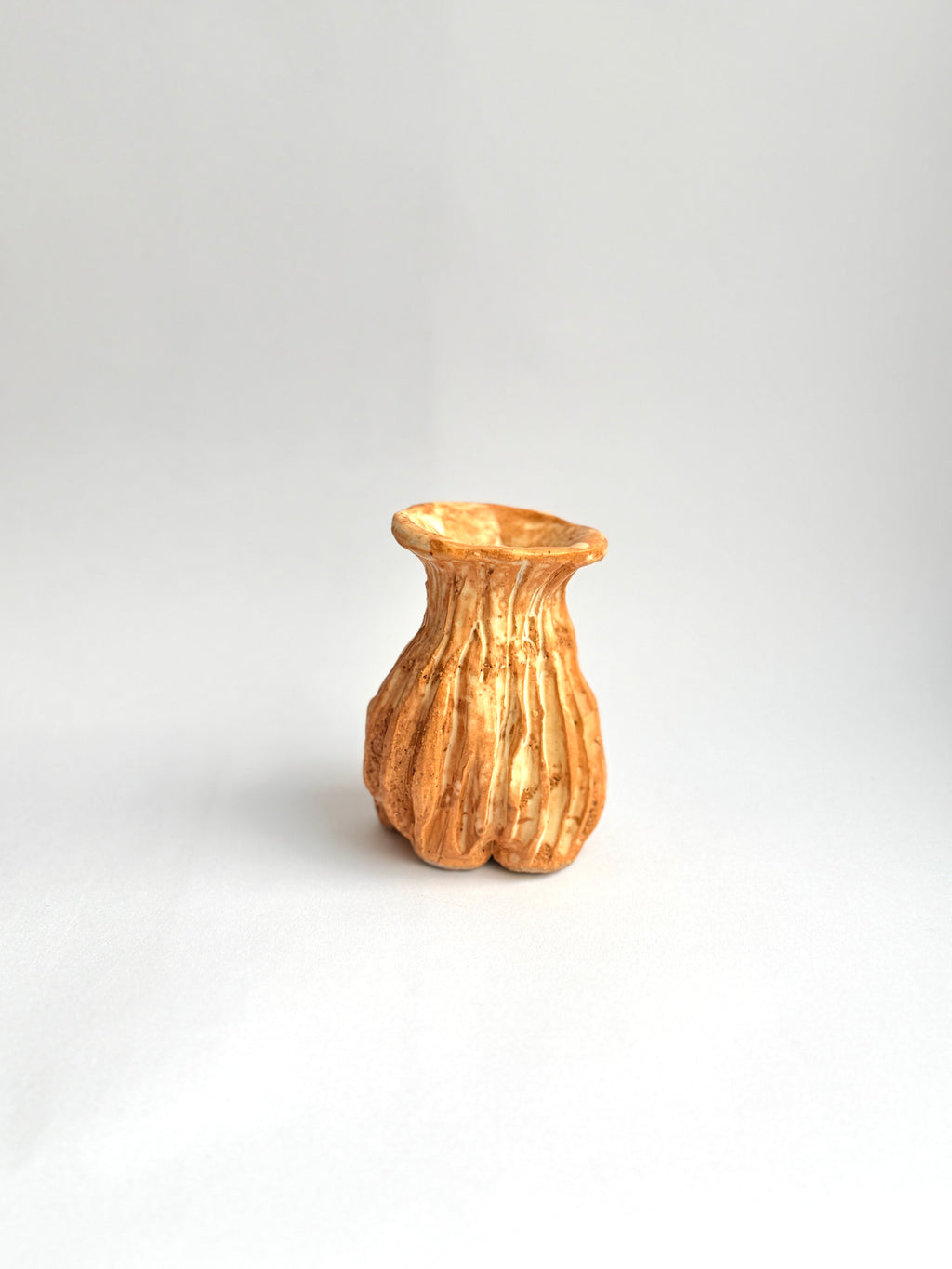Handmade Ceramic Bud Vase – Palazzo Stoneware Vase with Sculpted Texture