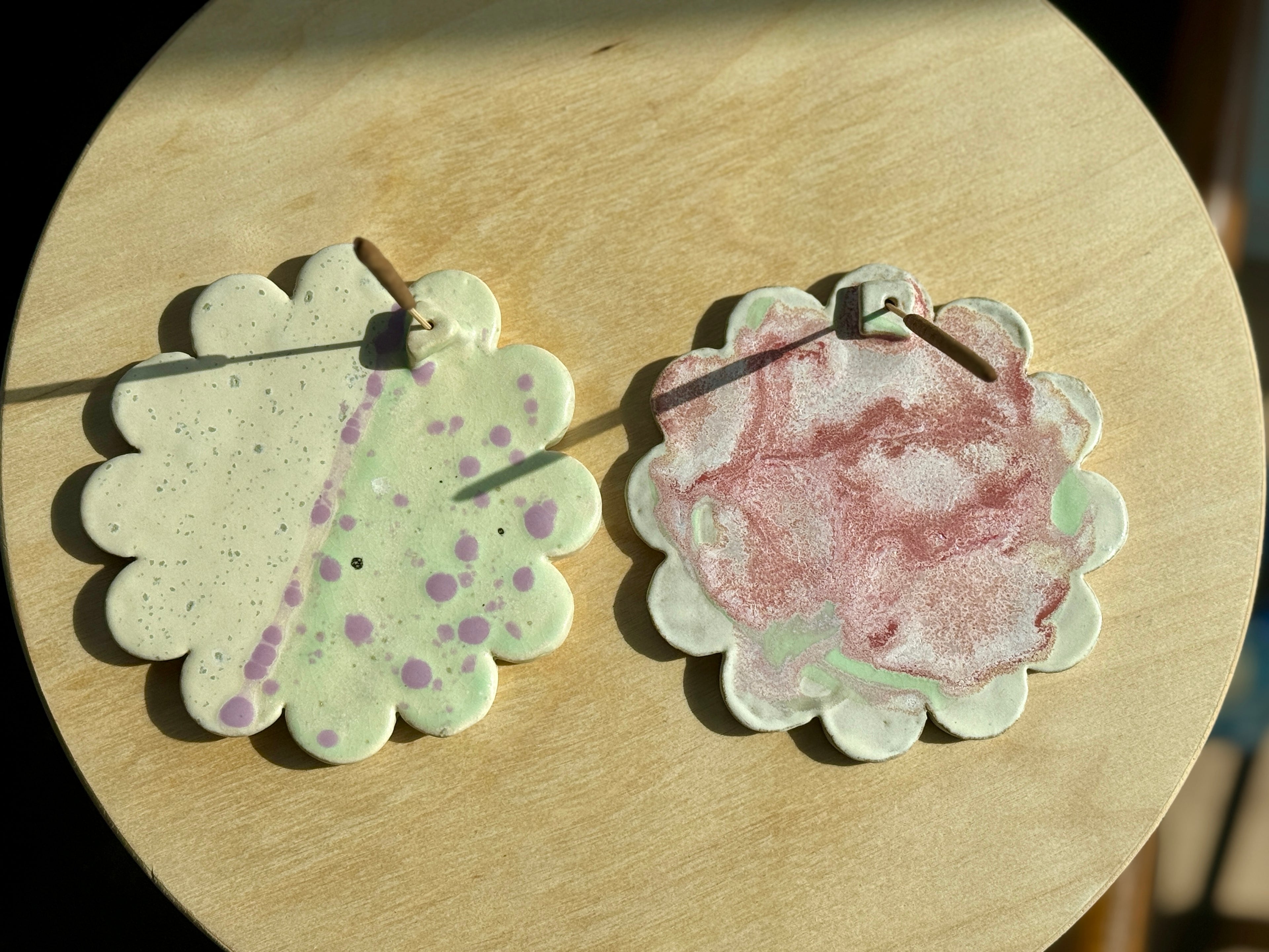 Handmade Floral Ceramic Incense Holder