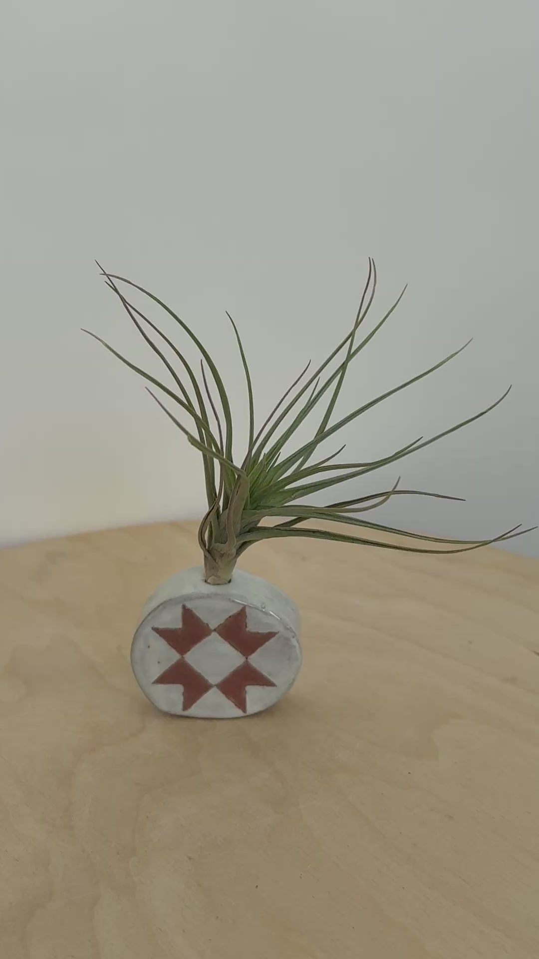 Video-  Bunzy handmade ceramic vase inspired by traditional quilt design